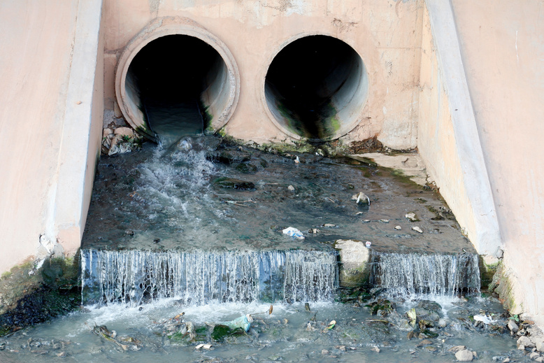 water contaminated by sewage